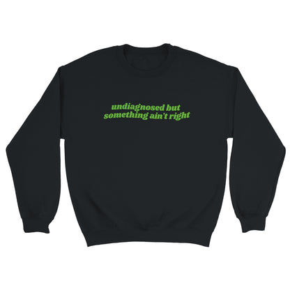 Undiagnosed But Something Ain’t Right embroidered crewneck sweatshirt