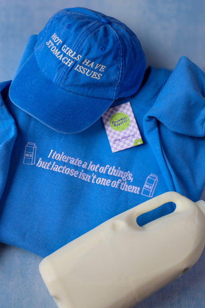 Hot Girls Have Stomach Issues embroidered baseball cap