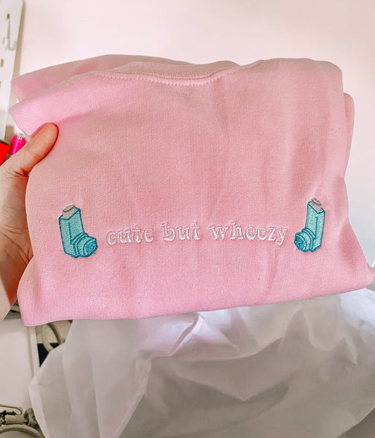 Cute But Wheezy embroidered crewneck sweatshirt