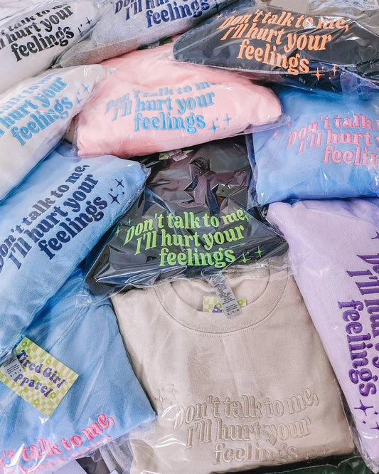 Don't Talk To Me embroidered crewneck sweatshirt