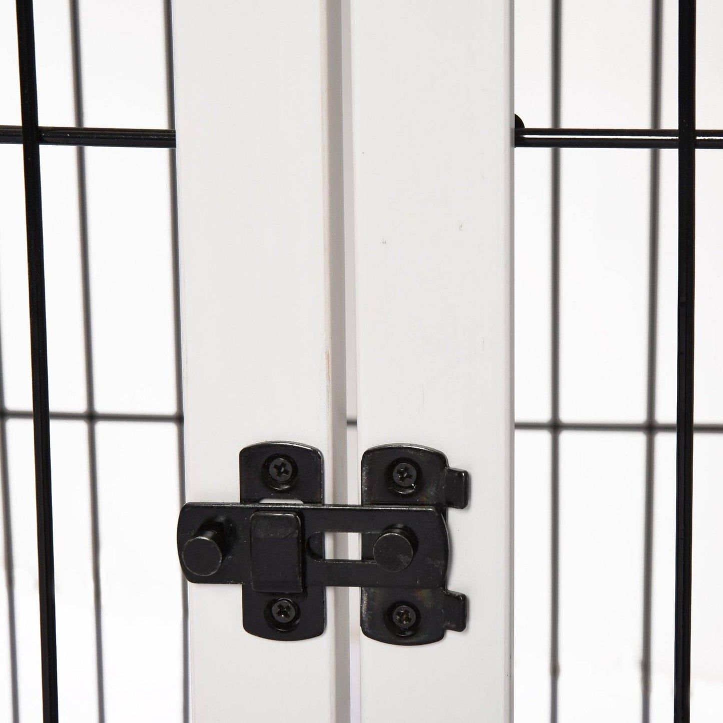 Pawhut Medium-Density Fibreboard 3-Door Small Indoor Pet Cage White