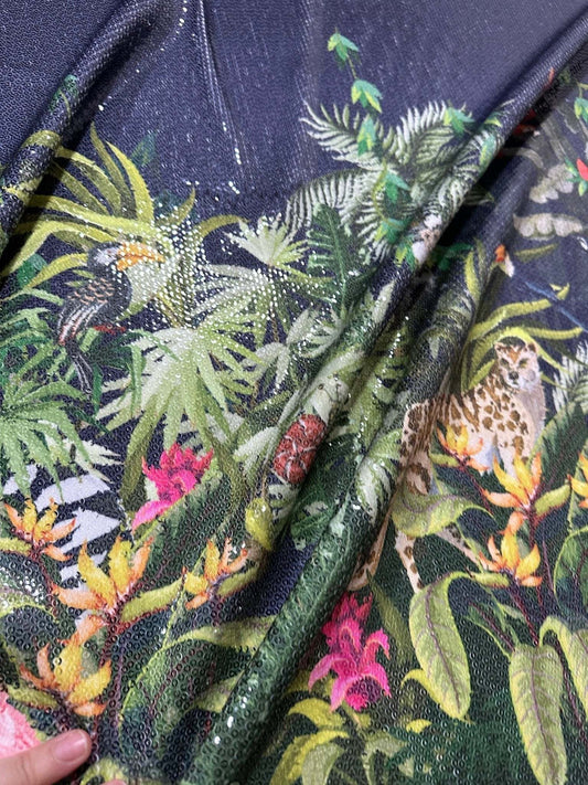 Tropical Jungle Print Fabric