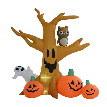 Halloween Inflatable Tree W/Pumpkins LED Lights