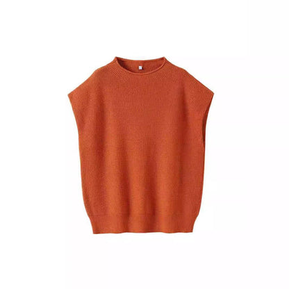 Turtleneck Vest Sweater – Abstract Pattern