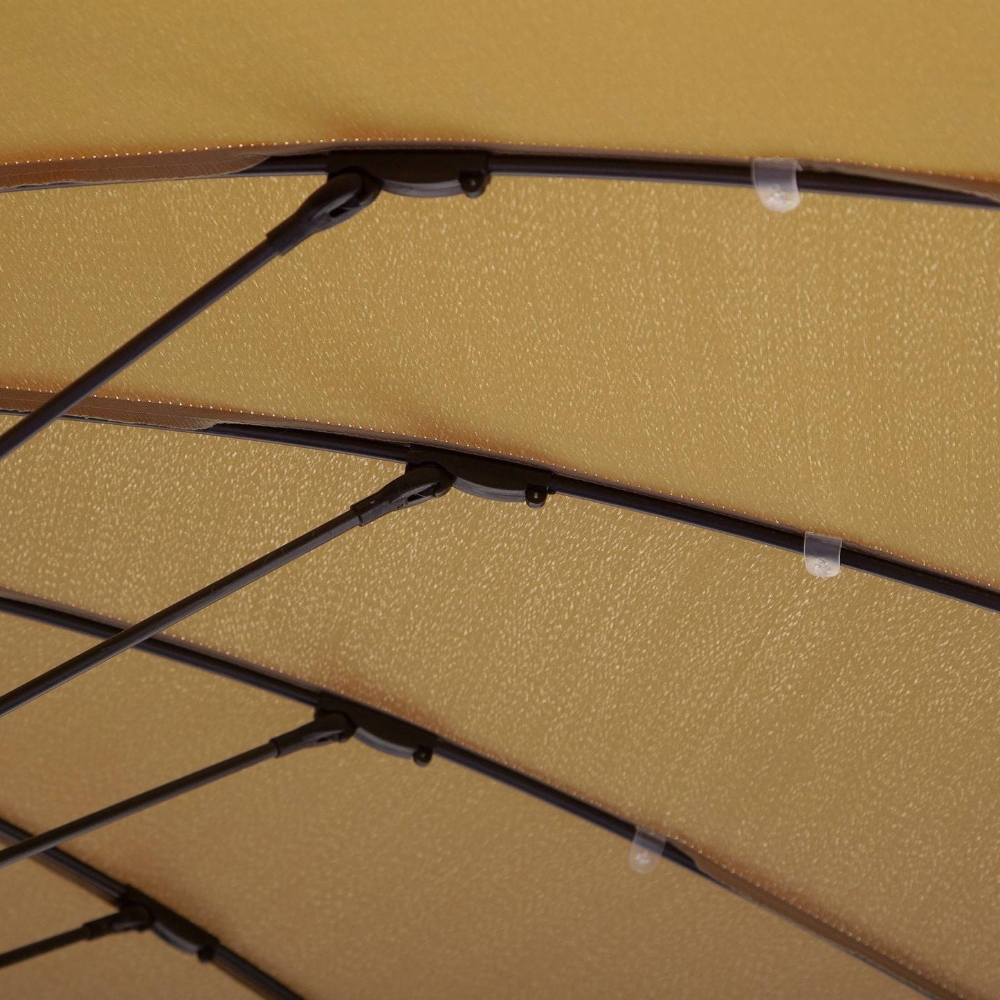 3M Cantilever Umbrella 18 Ribs & Vents Adjustable Angle for Patio Khaki
