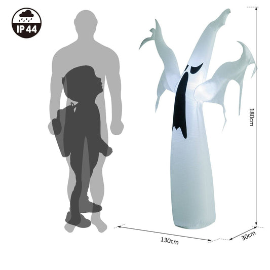 Inflatable Halloween Scary Ghost Outdoor Decoration w/ LED Lights 1.2M