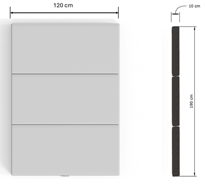 SleepyCastle Small Double Double Mattress Polyester White 4 x 6ft