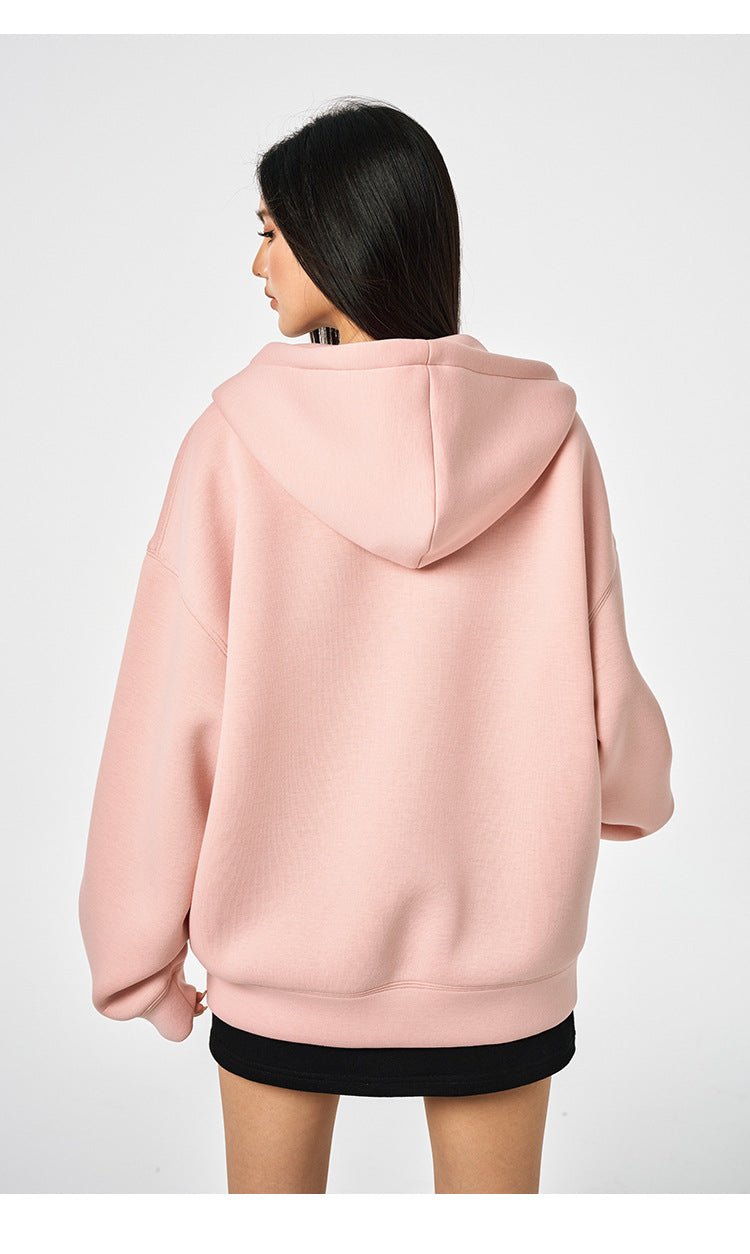 Unisex Retro Hoodie - Loose Solid Color