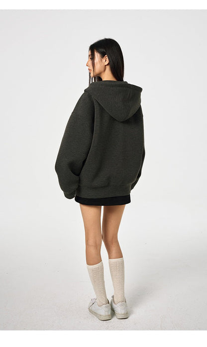 Unisex Retro Hoodie - Loose Solid Color