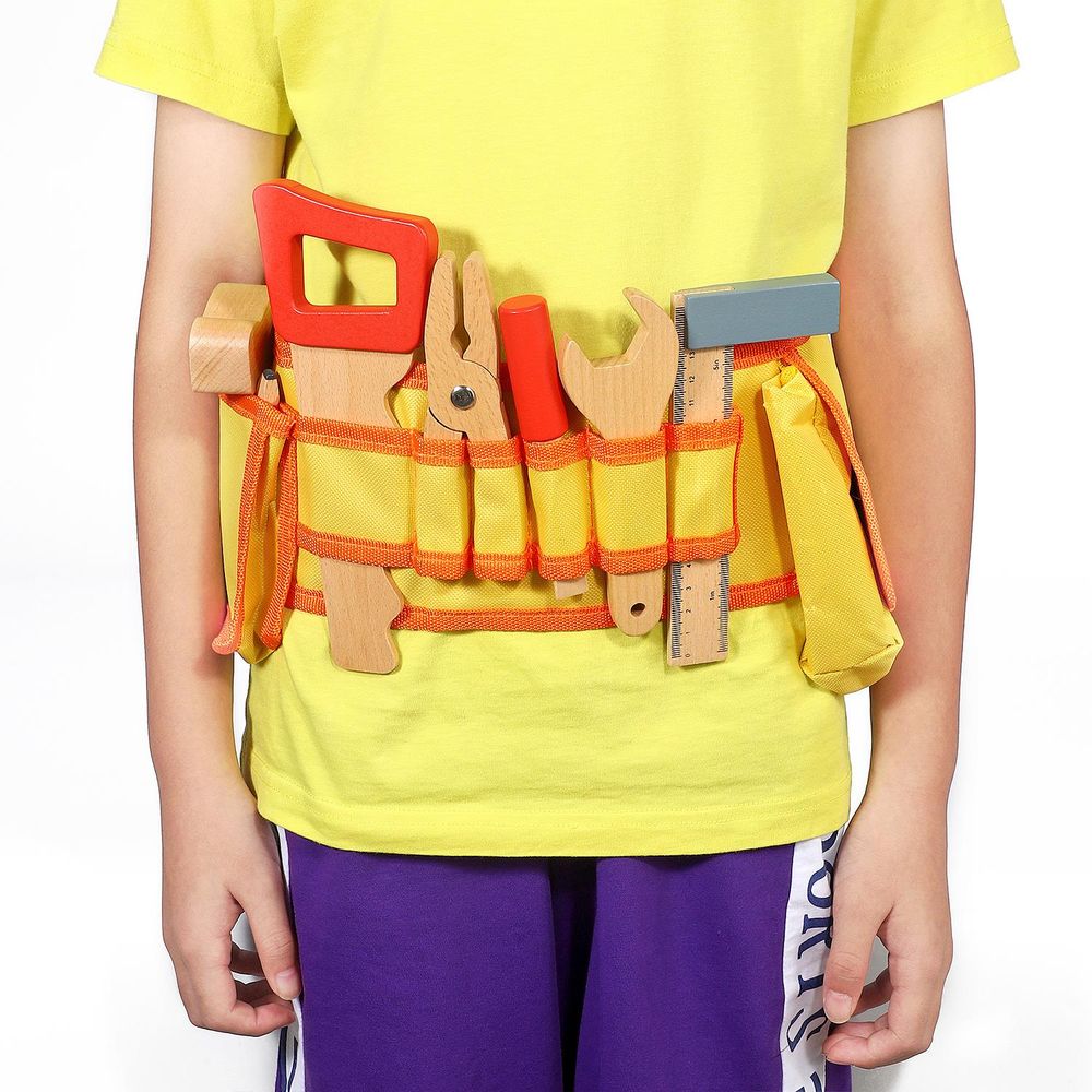 Building Fun with SOKA My Tool Belt - Quality Wooden Kids' Tool Set - Hours of Pretend Play!