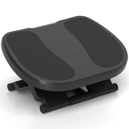 HOMCOM Adjustable Under-Desk Footrest Height Angle Tilt Anti-Slip Compact Health