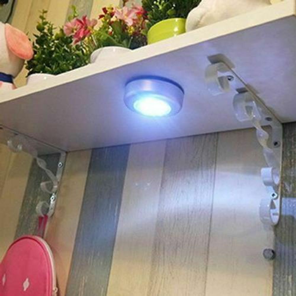 Super Bright Stick-on LED Lights | Easy Installation | Pack of 6 Lights | Batteries Not Included