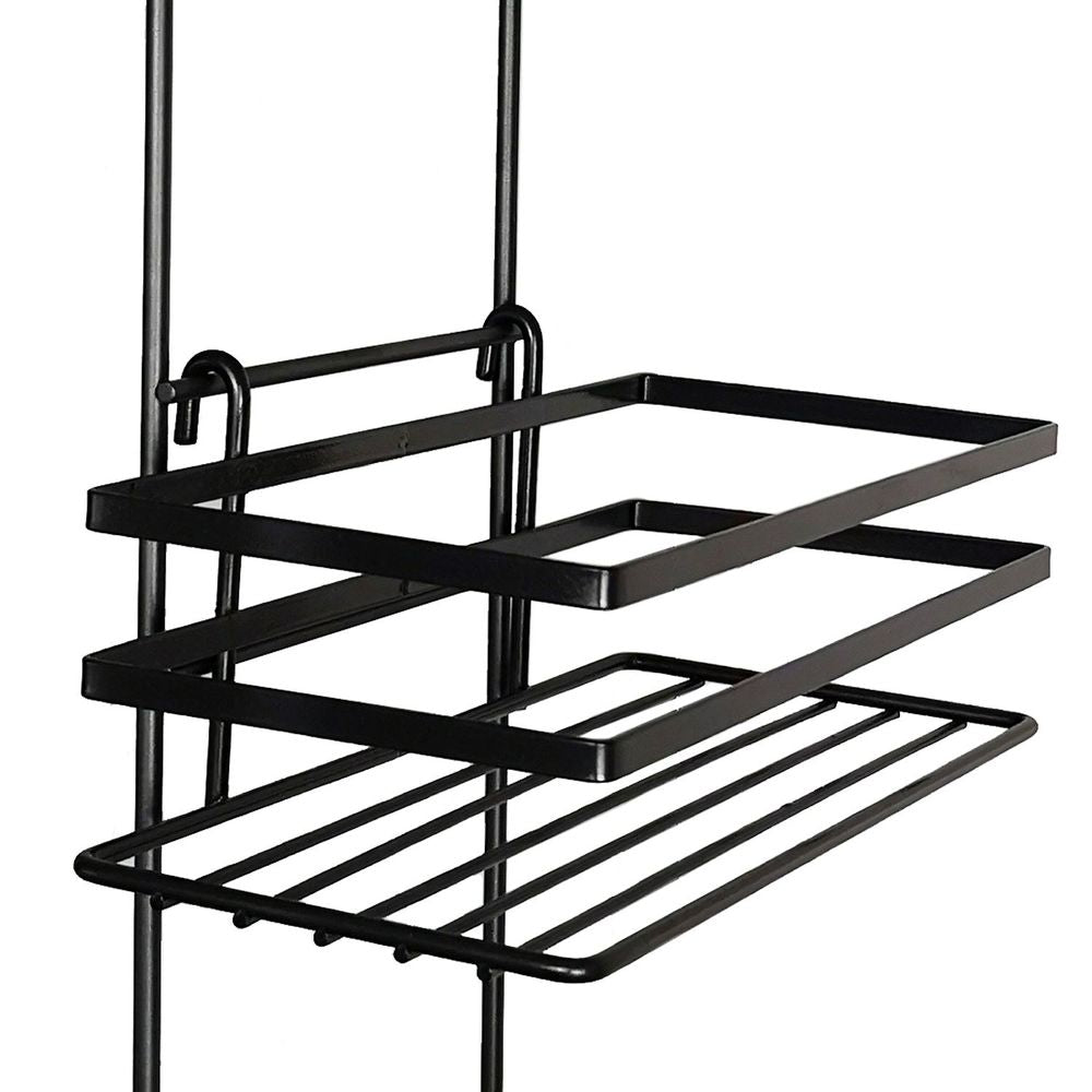 Premium 3-Tier Hanging Shower Caddy in Black - Rust-Proof, Waterproof, Easy to Fit - 2 Year Guarantee