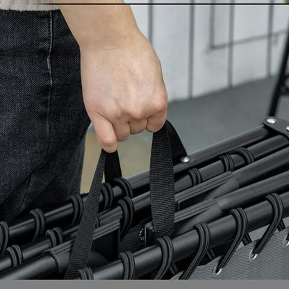 Portable Sun Lounger, Reclining Lounge Chair 5-position Adjustable Pillow Grey