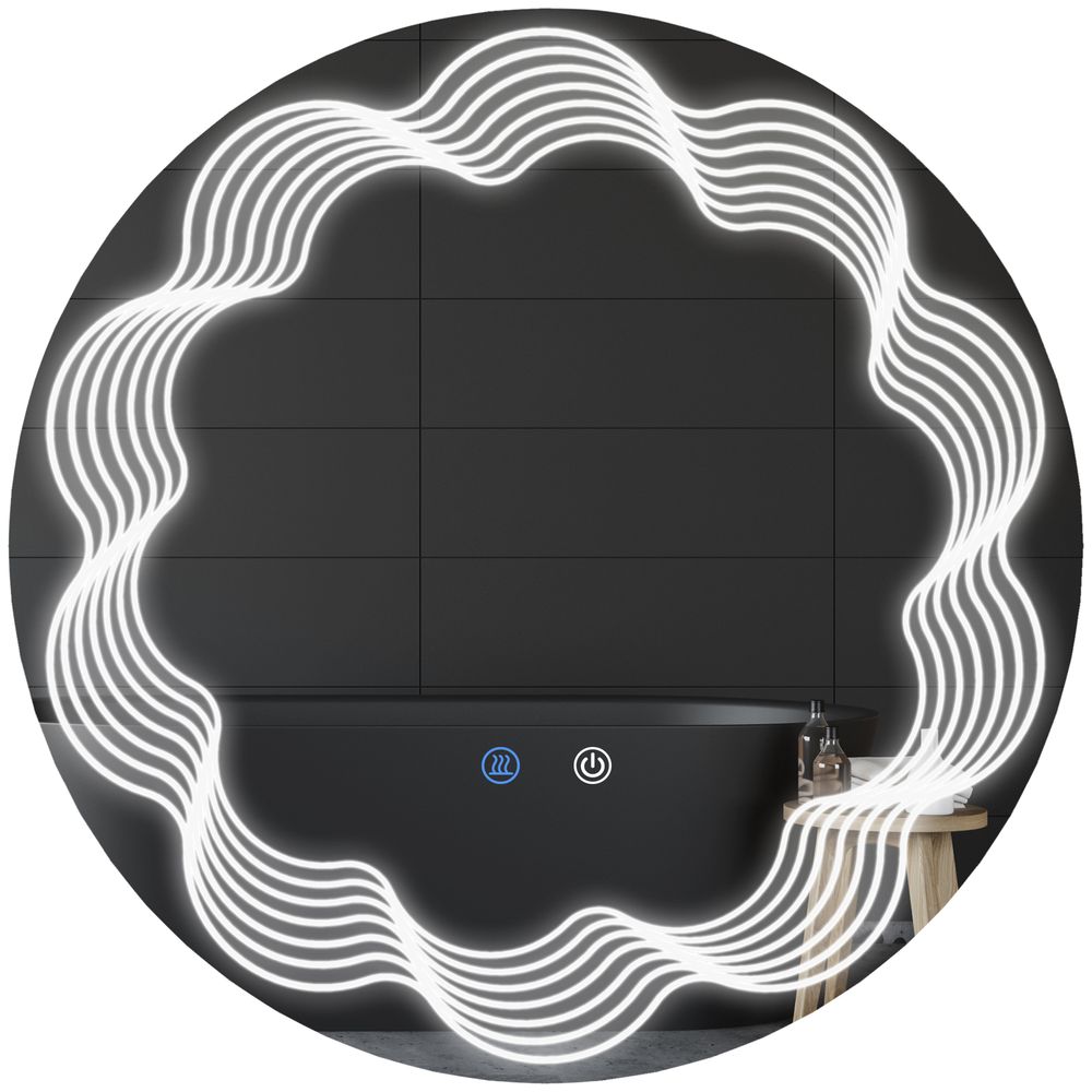 Sleek 70cm LED Dimming Bathroom Mirror: Smart Touch, Anti-Fog. Upgrade Your Routine & Elevate Your Space!