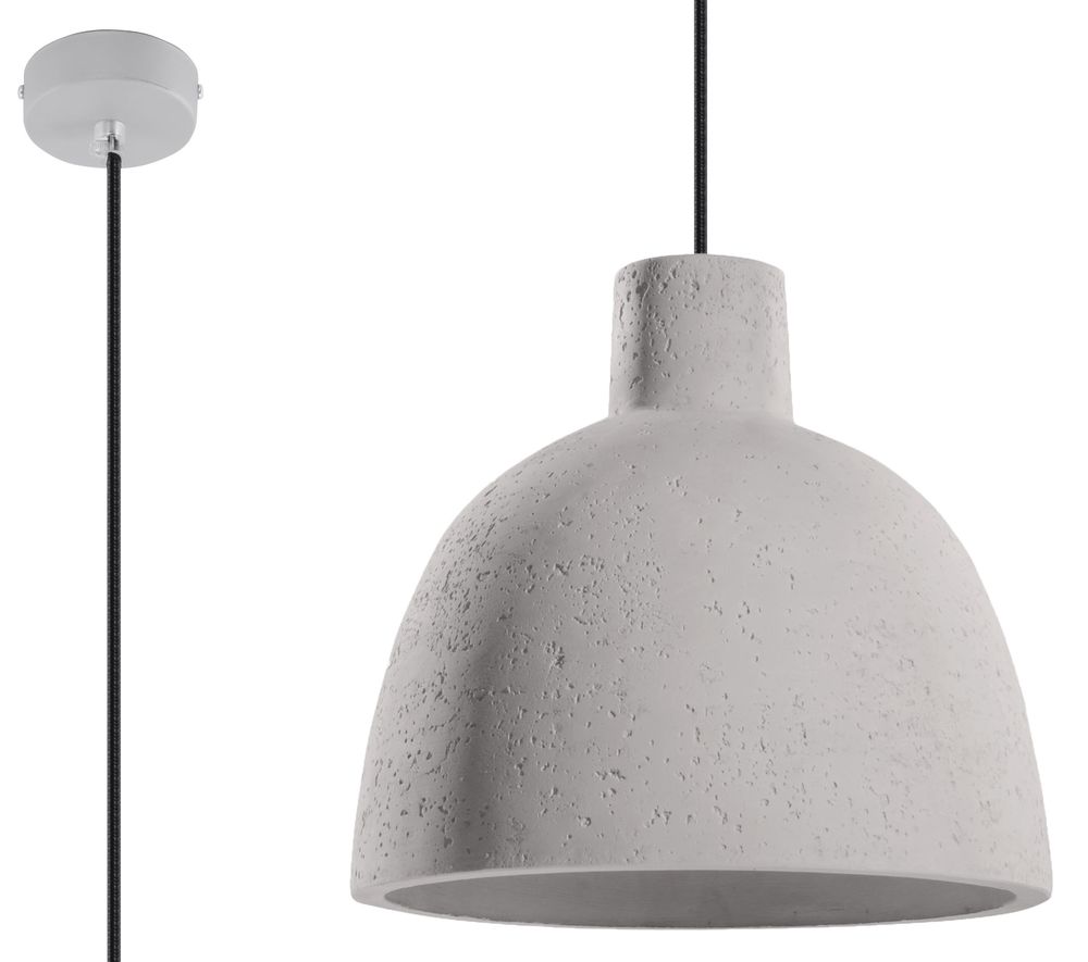Sollux Lighting DAMASO Concrete Pendant Light, White