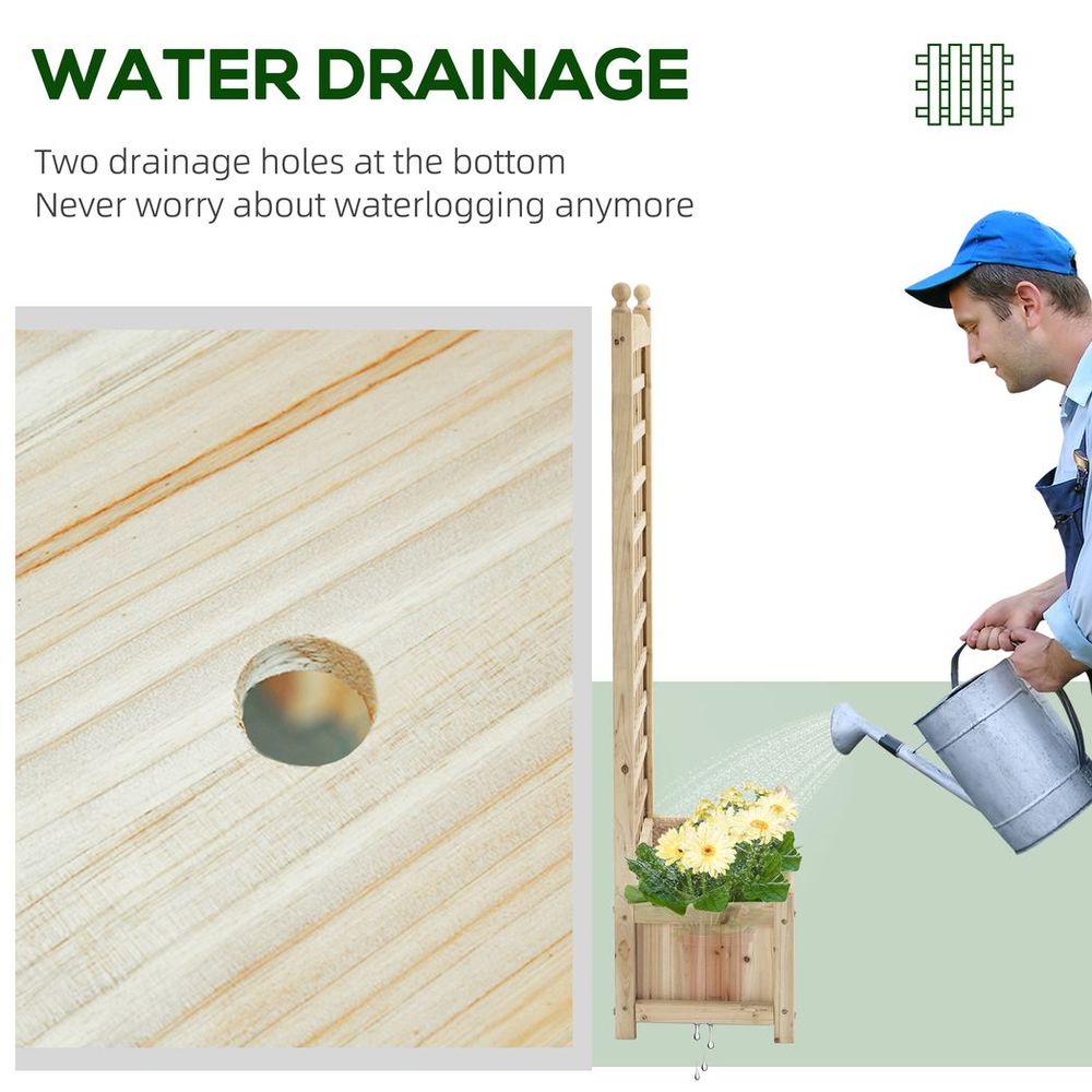 Premium Outsunny Raised Bed with Trellis - Indoor/Outdoor Garden Planters - High-Quality & Versatile