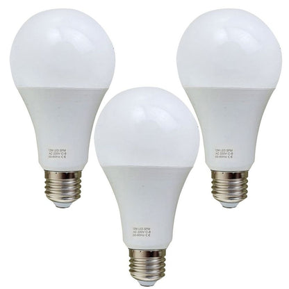 E27 12W Energy Saving Warm White LED Light Bulbs A60 E27 Screw-in non dimmable bulbs