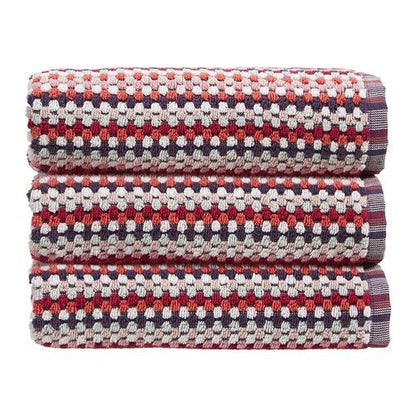 Christy Carnaby Stripe 550gsm Cotton Towels - Berry