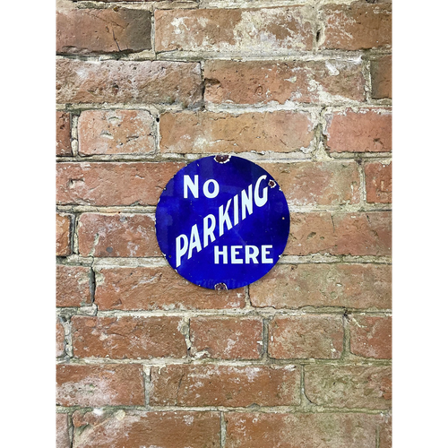 Metal Street Sign - Wall Sign - No Parking Here