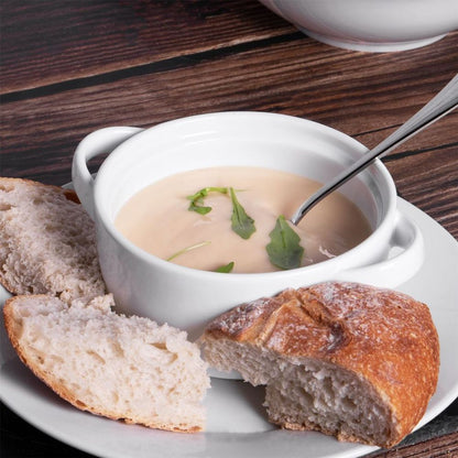 Soup Bowls with Handles - Set of 4 | High-Quality Ceramic | Dishwasher, Microwave, Freezer Safe