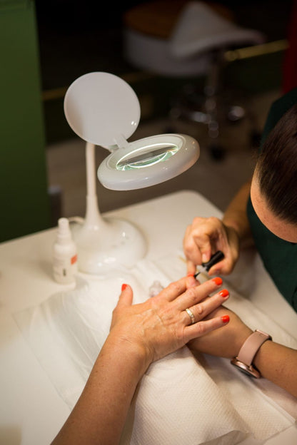 Chameleon Desk Magnifier: 3X Magnification, Dimmable, Flexible Gooseneck