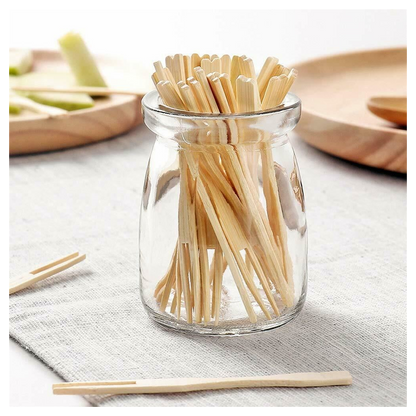 Premium Quality 50-Pack Eco-Friendly Bamboo Skewer Forks - Ideal for BBQs, Parties, and More
