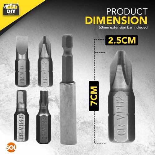 32PC Assorted Power Drill Bit Set Screwdrivers Phillips Flat Head Torx Hex & Bar