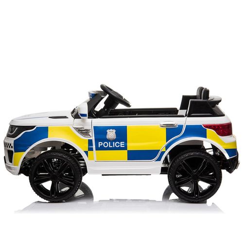 Dual Drive 12V 7Ah Police Car with 2.4G Remote Control White