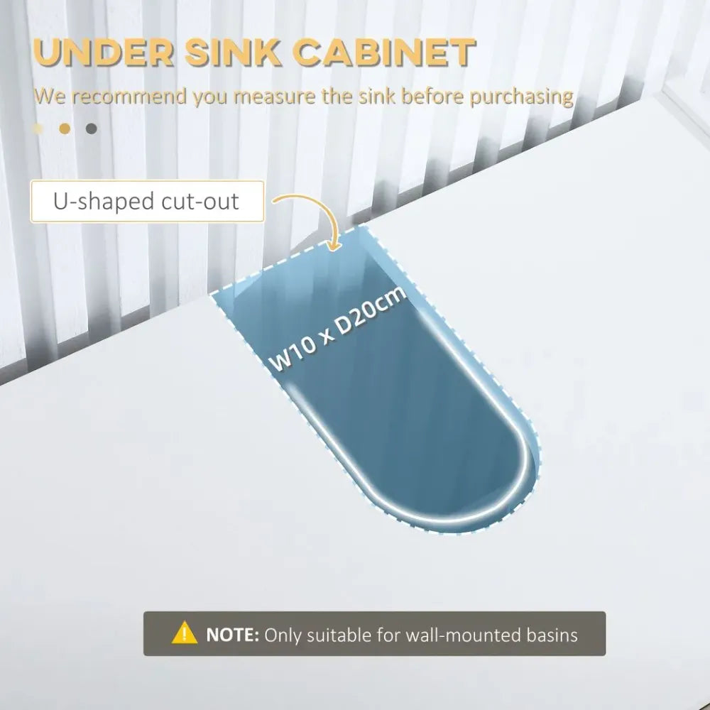 Bathroom Sink Cabinet, Floor Standing Under Sink Cabinet Double Doors White