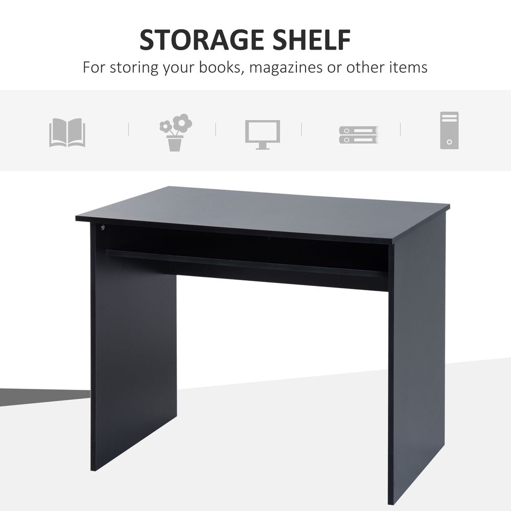 HOMCOM Workstation - 50Lx90Wx74H cm, Black