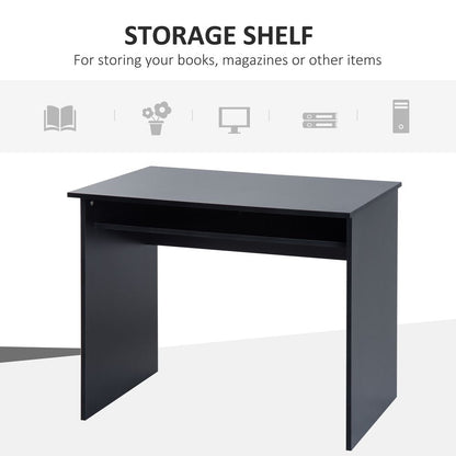 HOMCOM Workstation - 50Lx90Wx74H cm, Black