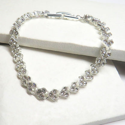 Diamante Heart Tennis Bracelet | Ideal Birthday or Christmas Gift
