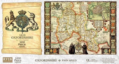 Oxfordshire Historical Map 1000 Piece Jigsaw Puzzle (1610)
