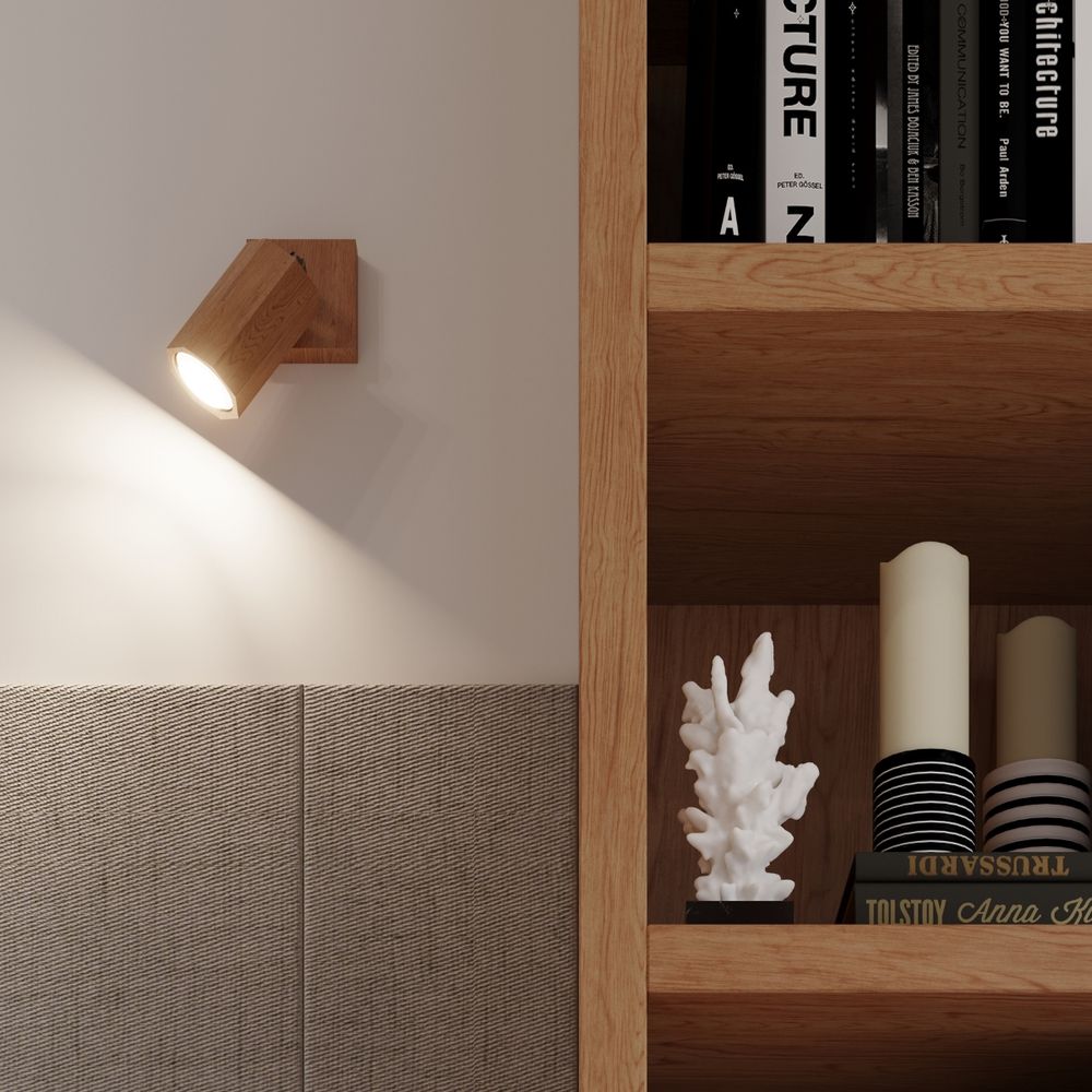 Ceiling lamp wood Zake Scandinavian Design GU10