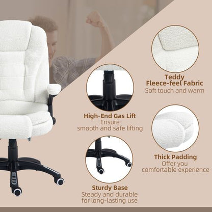 Vinsetto Office Chair w/ Heating Massage Points Relaxing Reclining