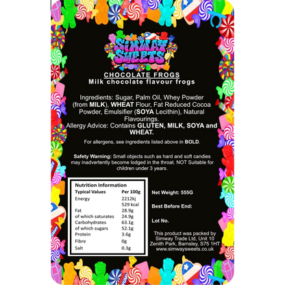 Retro Chocolate Frogs Gift Jar - Delicious Milk Chocolates!