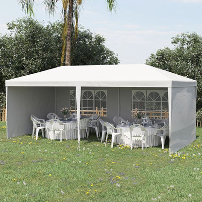6m x 3m Garden Gazebo Marquee Canopy Party Tent Canopy Patio White