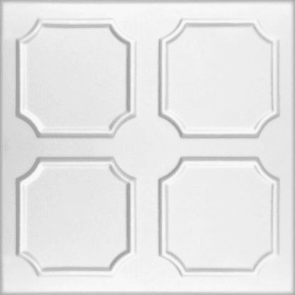 White 8: Decorative Ceiling & Wall Panels - 2m2 (21.52 sqft) - 8 Panels