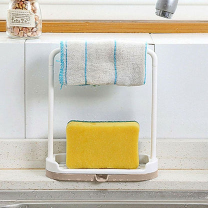 Hanging Bathroom Kitchen SinkTidy Box Hot Rag Storage Rack, Beige