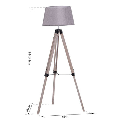 High-Quality Grey Tripod Floor Lamp - Stylish, Stable, and Versatile - Perfect for Any Room! (Bulb not included)