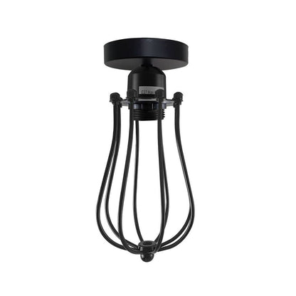 Vintage Industrial Geometric Balloon Shaped Wire Cage Light  Lighting Bulb Holder