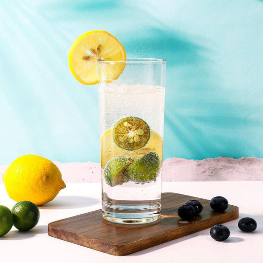 Set of 6 Traditional Highball Glasses - 250ml (8.8oz) for Drinks Mixer Juice Beers Cold Drinks Hiball Glass