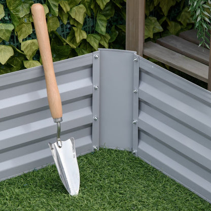 Premium Raised Garden Bed: Durable Steel Frame, 1m x 1m - Perfect for Organizing Plants & Vegetables