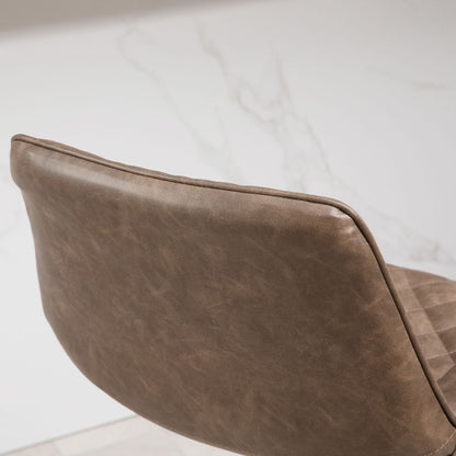 HOMCOM Bar Stools Set of 2, Adjustable 360° Swivel Chairs, Brown. Stylish, Comfortable, High Quality.