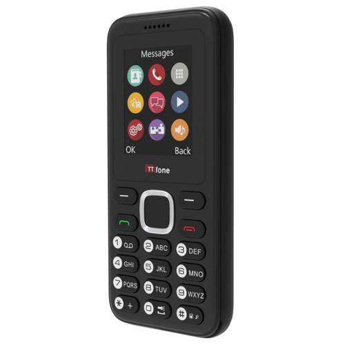 TTfone TT150 Black Dual SIM with Mains Charger, EE Pay As You Go