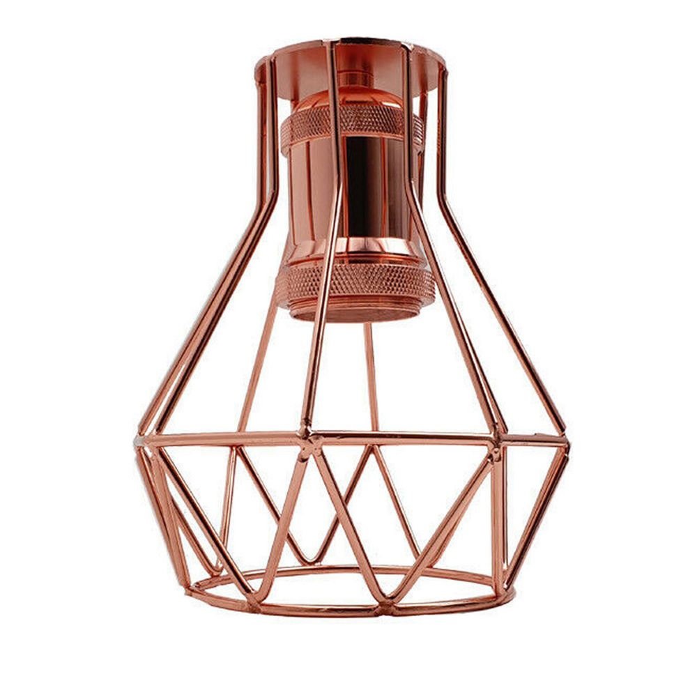 Vintage Industrial Metal Wire Cage Wall Lamp Guard Retro Light Shade Protection