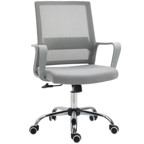 Ergonomic Office Chair Adjustable Height Mesh Chair with Swivel Wheels Grey
