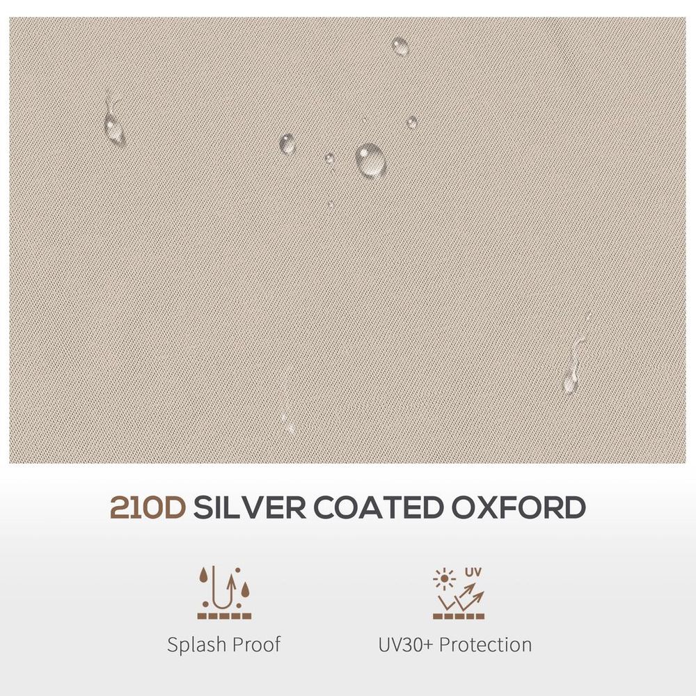 Premium Outsunny Gazebo Cover - 3.25mx3.25m, 2-Tier, 30+ UV Protection, Beige