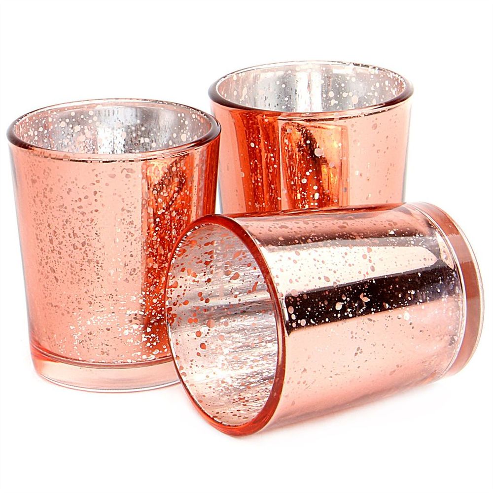 Rose Gold Speckled Tea Light Holders - Set of 12 | M&W